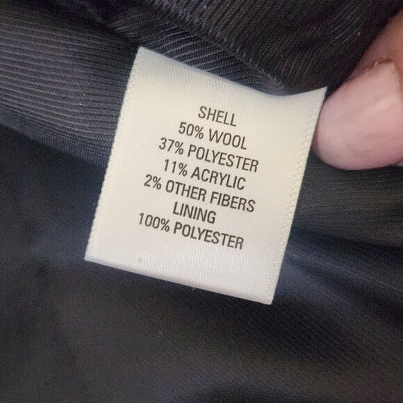 Lark & Ro Blue Brushed Wool Blend Royal Blue Overcoat Size M - Picture 10 of 10